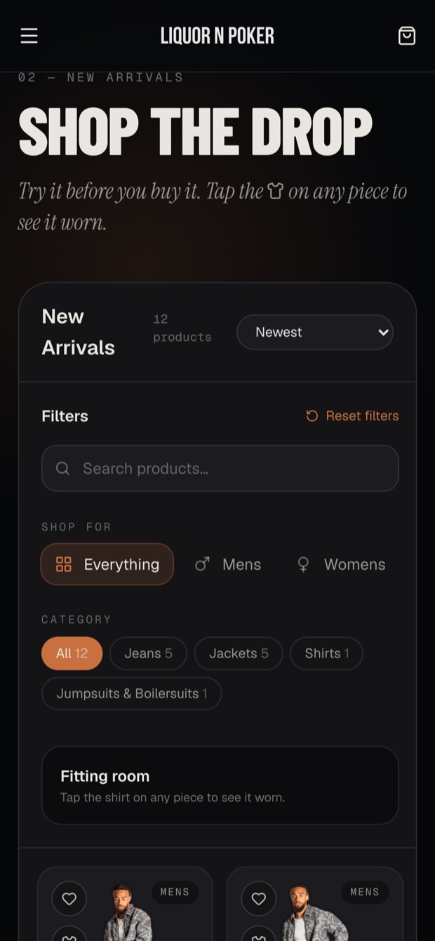 Shop the drop on a phone