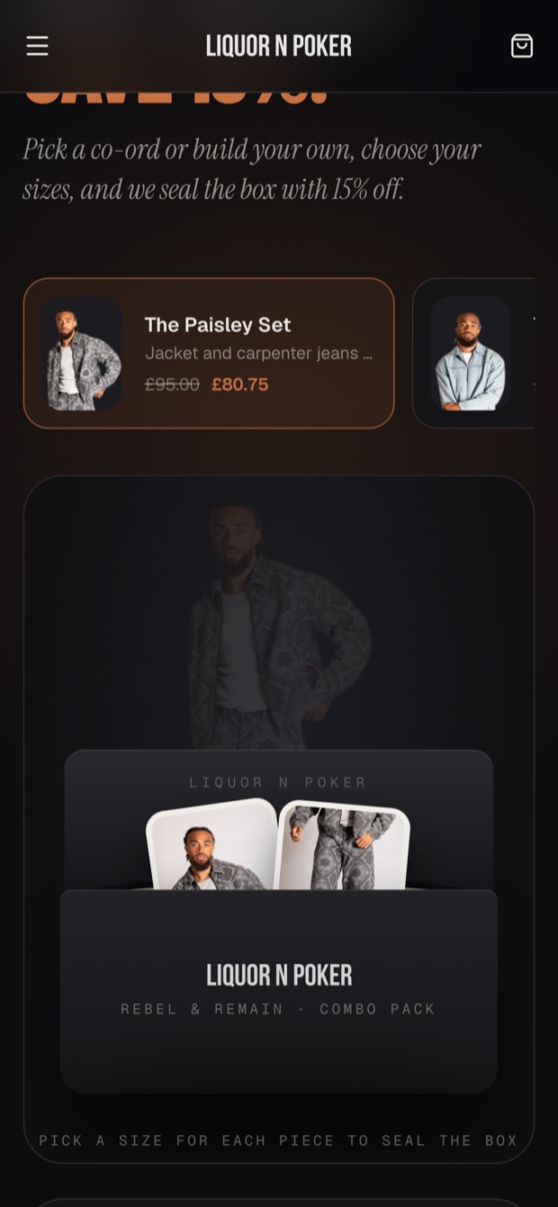 The set builder on a phone
